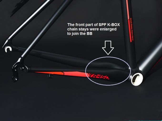 Roteamento de cabos interno do quadro da bicicleta da estrada da liga 7046 com a meia forquilha da fibra do carbono