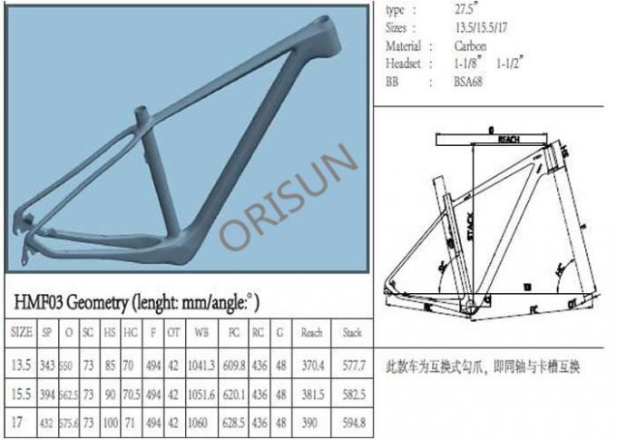 Projeto personalizado da pintura da bicicleta do carbono de Hardtail quadro completo de pouco peso
