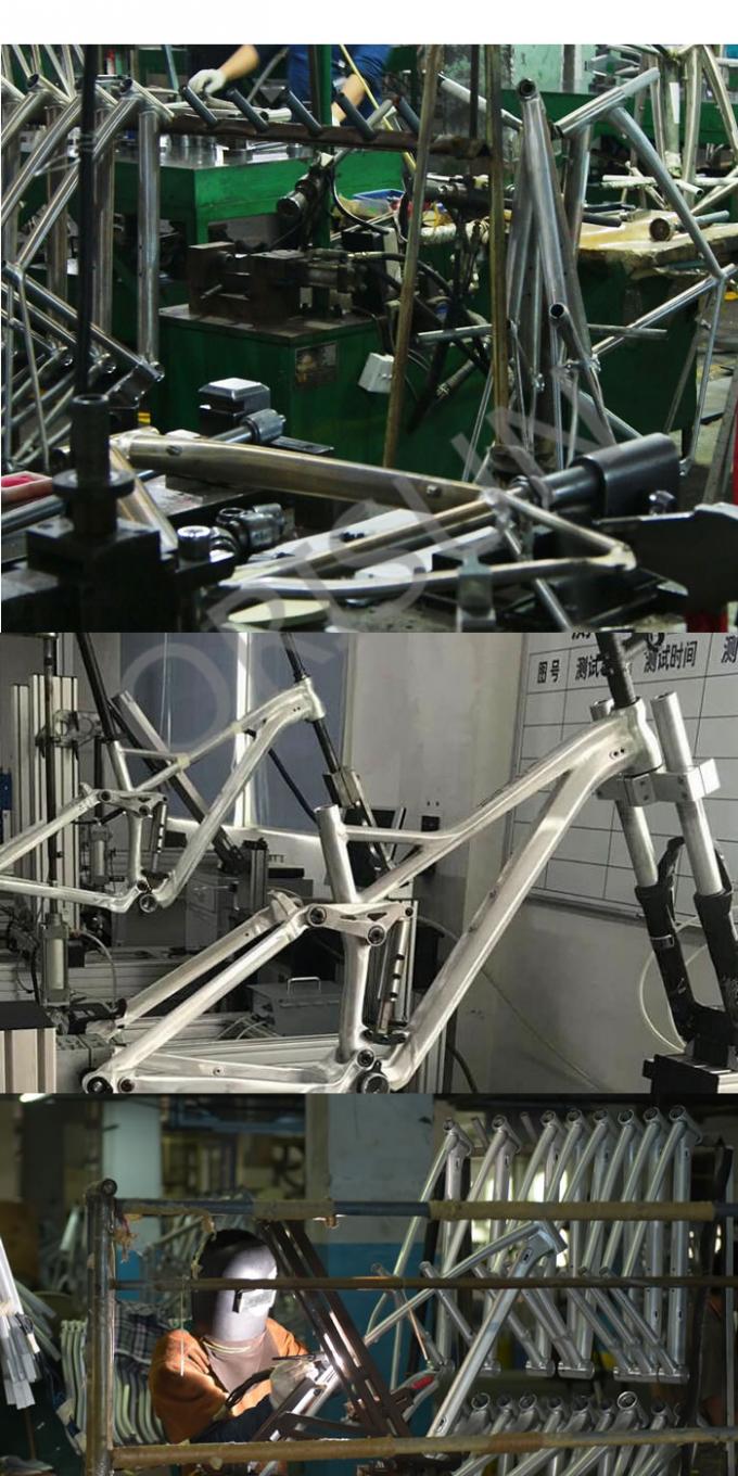 CX meados de - conduza a liga de alumínio do quadro completo da bicicleta da suspensão curso da roda de 140 milímetros