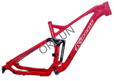 China Quadro completo vermelho 27.5er da bicicleta da suspensão mais o logotipo do costume do estilo da equitação da fuga/Am fornecedor
