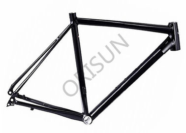 China Material de alumínio do quadro liso preto da bicicleta da estrada da montagem para a competência Offroad fornecedor
