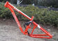 Estrutura completa do peso leve da suspensão do quadro alaranjado de alumínio da bicicleta de fuga fornecedor
